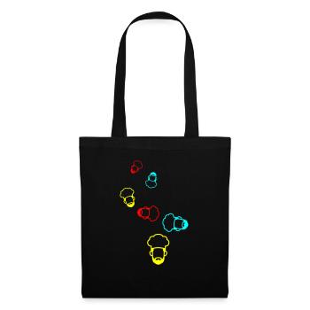 Symbole de l’icône du chapeau de cuisine - Sac en tissu - noir - Devant