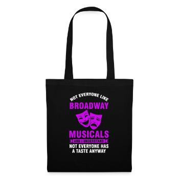 Theater Broadway-Musical Geschenk - Stoffbeutel - Schwarz - Vorne