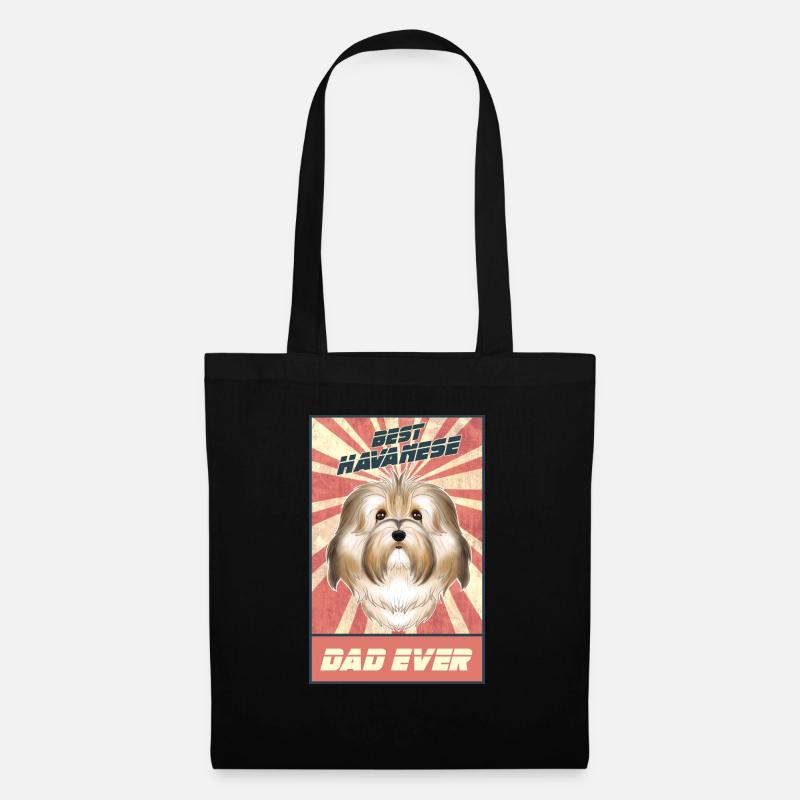 Best Havanese Dad Ever I Havanese Lover - Stoffbeutel - Schwarz