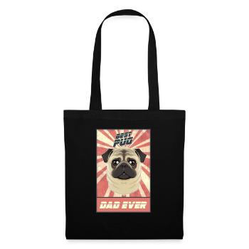 Best Pug Dad Ever I Pug Lover - Stoffbeutel - Schwarz - Vorne