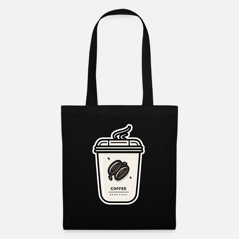 Kaffee Becher - Stoffbeutel - Schwarz