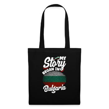Bulgarian Bulgaria Bulgarian Flag My Story Began - Tote Bag - black - Front
