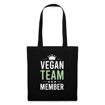 Vegan Team - Stoffbeutel - Schwarz - Vorne