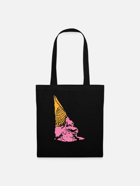 Ice cream with ants - Tote Bag - black