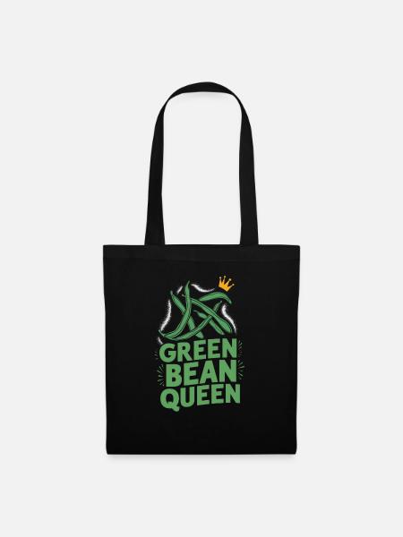 Grüne Bohnen - Stoffbeutel - Schwarz