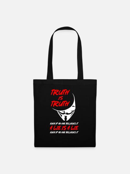 Truth or Lie Anonymous - Stoffbeutel - Schwarz