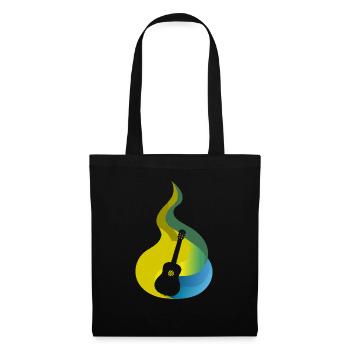 Gitarre Elektrogitarre Bassist - Stoffbeutel - Schwarz - Vorne