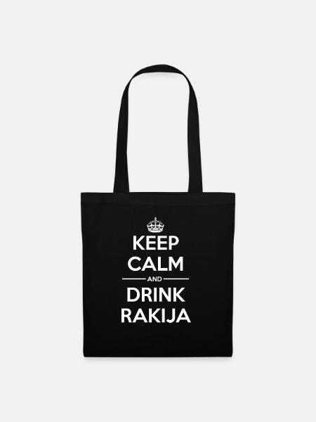 Drinks Keep calm Rakija - Stoffbeutel - Schwarz