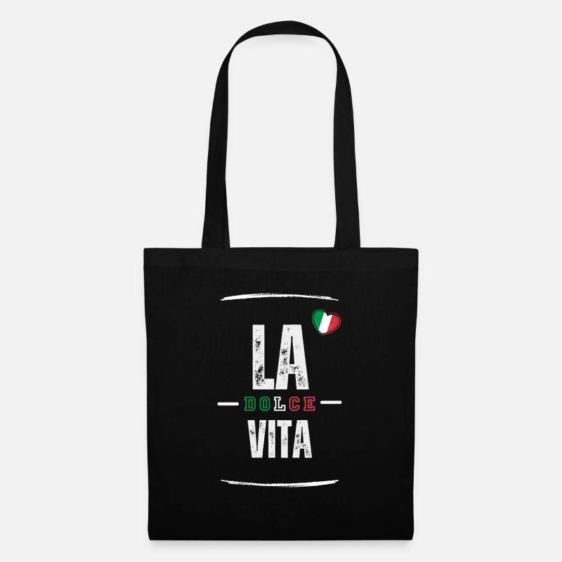 La dolce Vita Bella Italia - Stoffbeutel - Schwarz