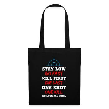 Sniper You Can Run But You Will Just Die Tired - Tote Bag - black - Front
