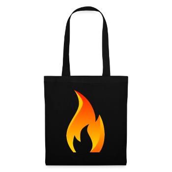 Feuer - Stoffbeutel - Schwarz - Vorne