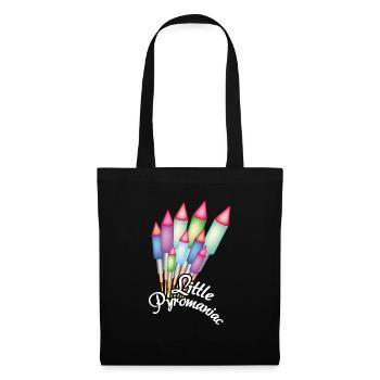 Petit Pyromane - petit feu d'artifice - Sac en tissu - noir - Devant