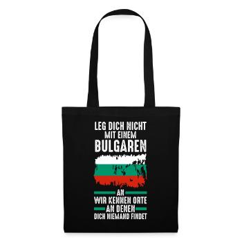 Balkan Bulgarien Bulgare Bulgarisches - Stoffbeutel - Schwarz - Vorne