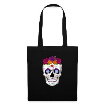 Women sugar skull Cinco de Mayo Sugar Skull - Stoffbeutel - Schwarz - Vorne