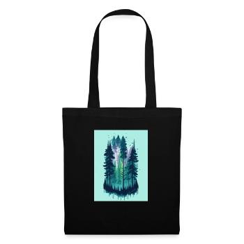 pine forest landscape - Tote Bag - black - Front