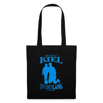 Kiel Fußball Fans Geschenk - Stoffbeutel - Schwarz - Vorne