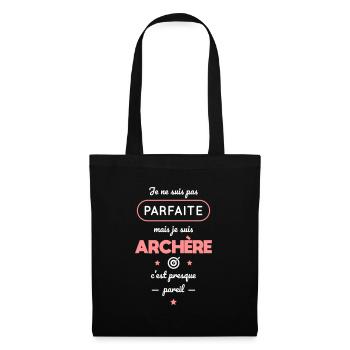Pas parfaite mais archère c'est presque pareil - Sac en tissu - noir - Devant