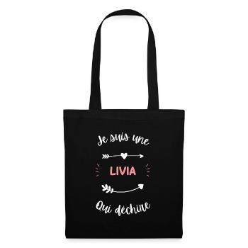 Je suis une Livia qui déchire - Sac en tissu - noir - Devant