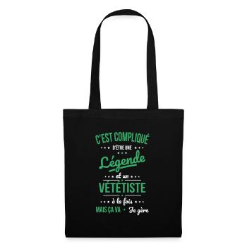 Compliqué d'être une légende et un vététiste - Sac en tissu - noir - Devant