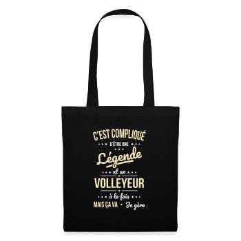 Compliqué d'être une légende et un volleyeur - Sac en tissu - noir - Devant