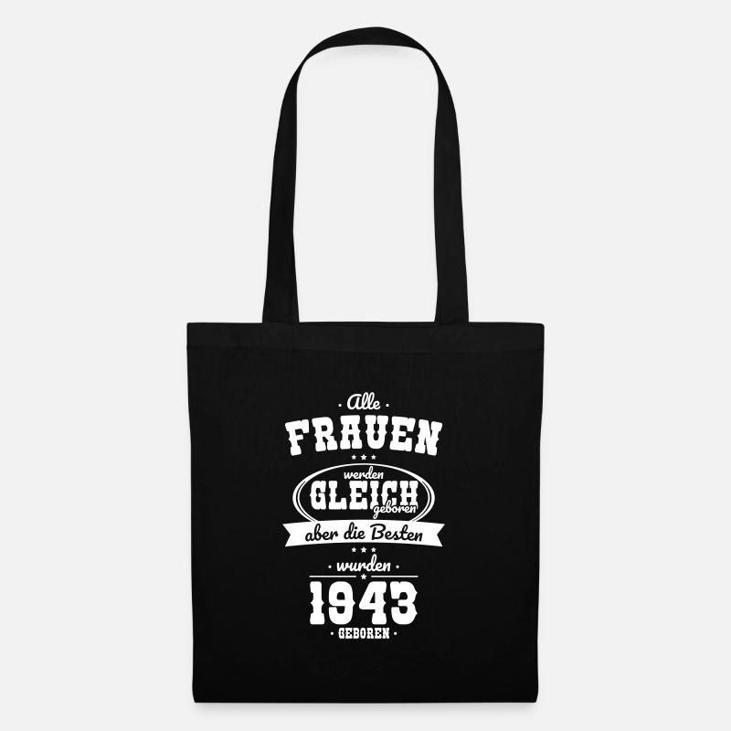 80. Geburtstag - Die Besten wurden 1943 geboren - Stoffbeutel - Schwarz