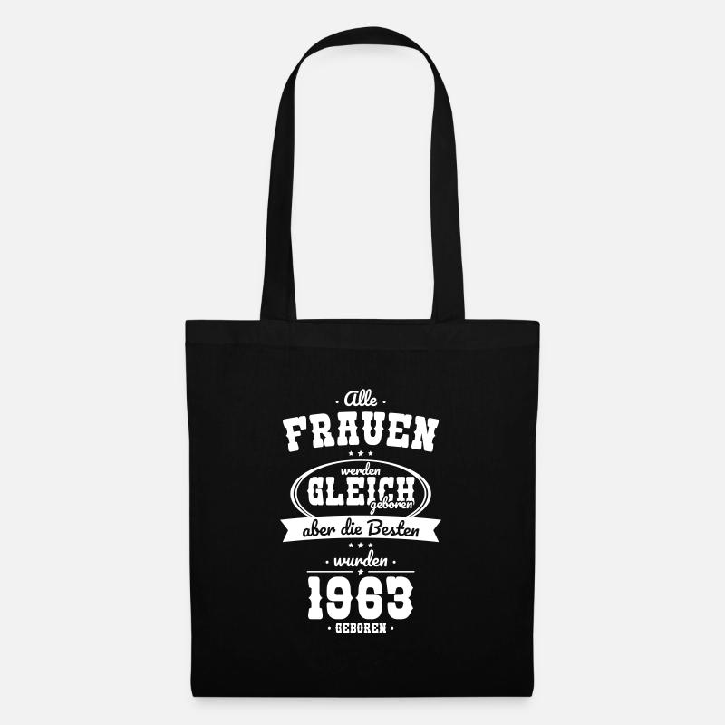 60. Geburtstag - Die Besten wurden 1963 geboren - Stoffbeutel - Schwarz