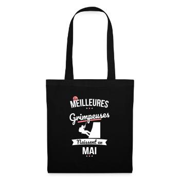Les meilleures grimpeuses naissent en Mai - Sac en tissu - noir - Devant