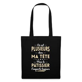 Plusieurs dans tête le Pâtissier l'emporte - Sac en tissu - noir - Devant