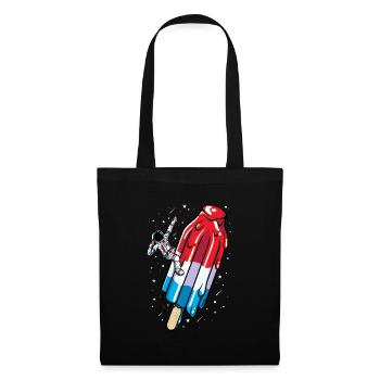 Glace Astronaute popsicle - Summer american - Sac en tissu - noir - Devant
