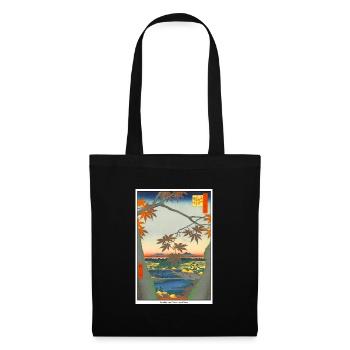 Art japonais Hiroshige - Sac en tissu - noir - Devant