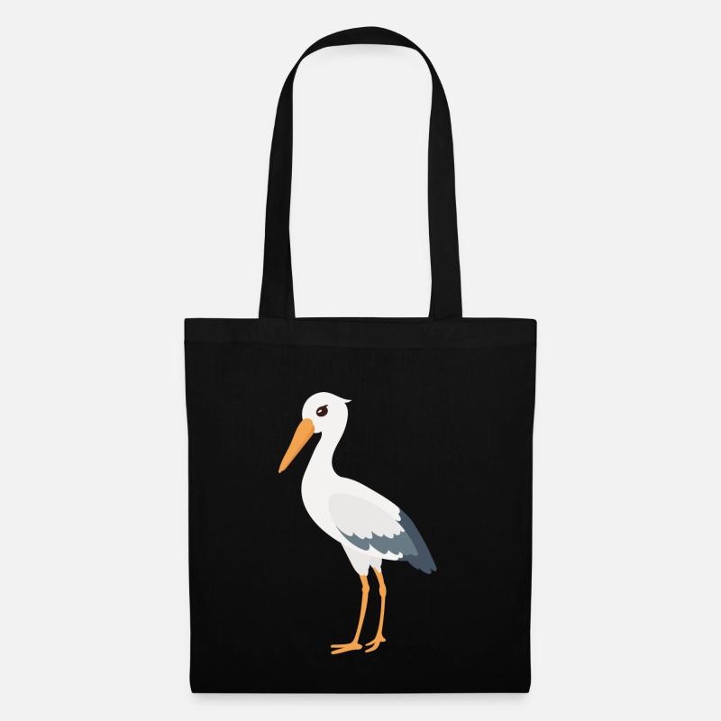Storch - Stoffbeutel - Schwarz