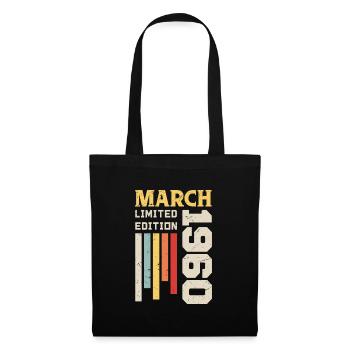 March 1960 - Birthday Gift March 1960 Anniv - Tote Bag - black - Front