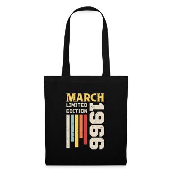 March 1966 - Birthday Gift March 1966 Anniv - Tote Bag - black - Front