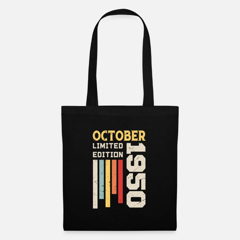 October 1950 - October 1950 Birthday Gift - Tote Bag - black