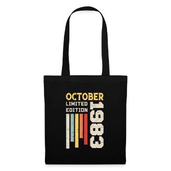 October 1983 - October 1983 Birthday Gift - Tote Bag - black - Front