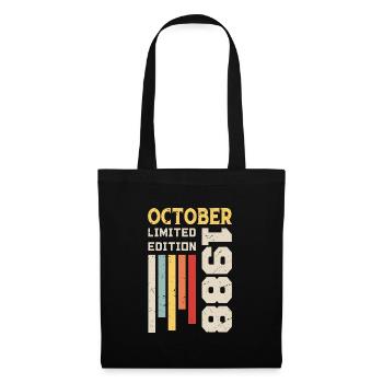 Octobre 1988 - Cadeau anniversaire Octobre 1988 - Sac en tissu - noir - Devant