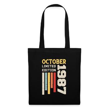 October 1987 - October 1987 Birthday Gift - Tote Bag - black - Front