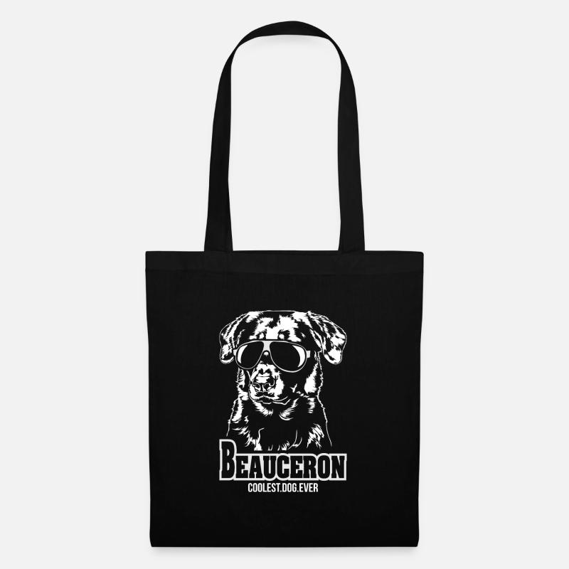 BEAUCERON coolest dog ever Hunde Spruch Wilsigns - Stoffbeutel - Schwarz