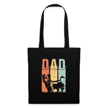 Sprollie Dad Chien Papa Maître Papa Vintage - Sac en tissu - noir - Devant