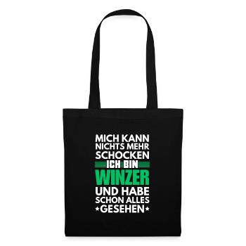 Nicht schockbarer Winzer - Stoffbeutel - Schwarz - Vorne
