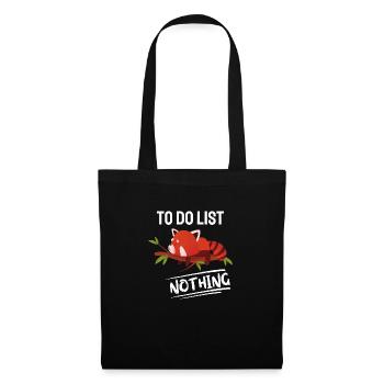 China Animal Funny Gift Lazy Red Panda - Tote Bag - black - Front