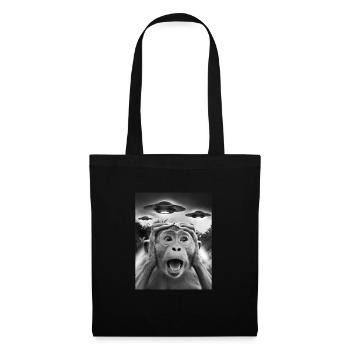 Drôle Singe Graphique OVNI Bizarre - Sac en tissu - noir - Devant