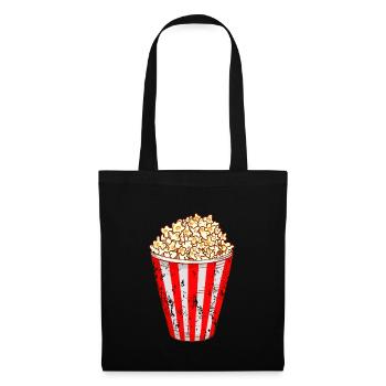 Retro Vintage Grunge Style Popcorn - Stoffbeutel - Schwarz - Vorne