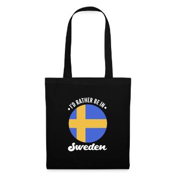 Schweden Schwedisch - Stoffbeutel - Schwarz - Vorne