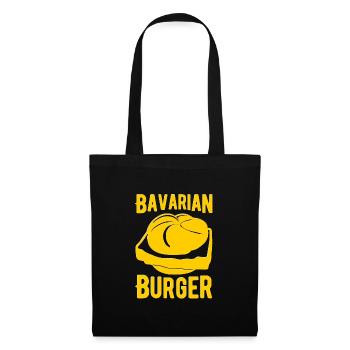 Leberkas - the bavarian Burger - Stoffbeutel - Schwarz - Vorne
