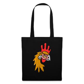 Huhn - Stoffbeutel - Schwarz - Vorne