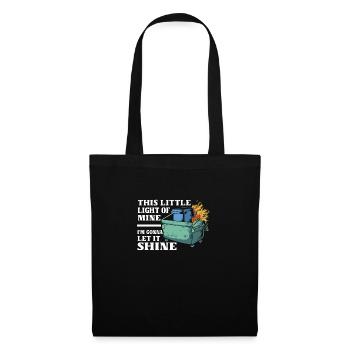 Cette petite lumière qui est la mienne, je vais la laisser briller - Sac en tissu - noir - Devant