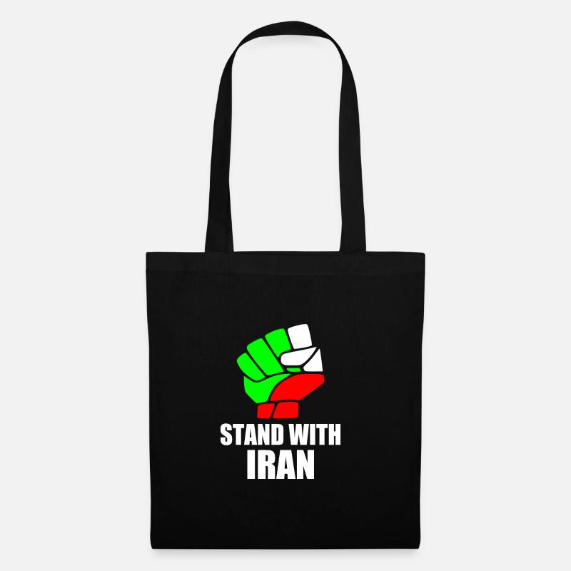 Stand with iran - Stoffbeutel - Schwarz