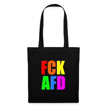 Fck afd - Stoffbeutel - Schwarz - Vorne