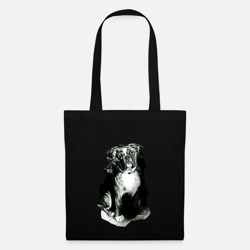 Bulldog02 - Stoffbeutel - Schwarz
